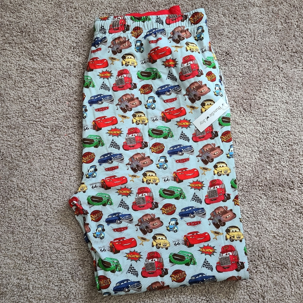 NWT Bundle of Joy Company BOJ Kachow Cars XL mens joggers